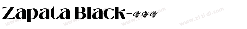 Zapata Black字体转换